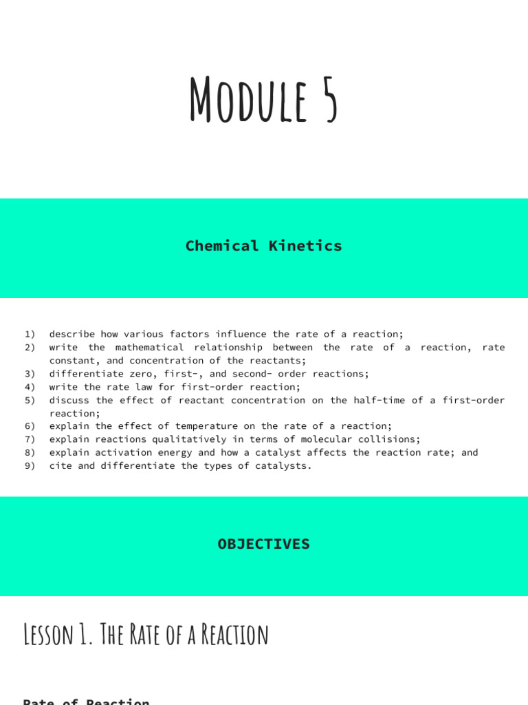 Understanding Chemical Kinetics Basics | PDF | Reaction Rate | Chemical ...