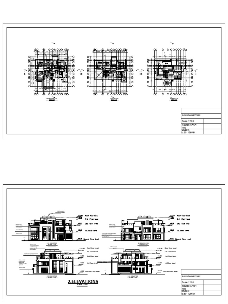 Architectural Floor Plans and Elevations | PDF