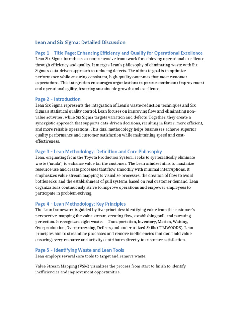 Lean Six Sigma: Boosting Efficiency & Quality | PDF | Six Sigma | Lean ...