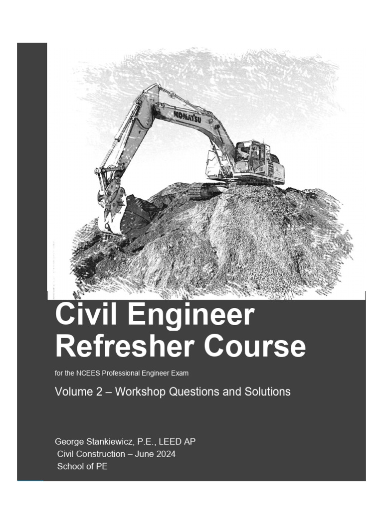 Civil Engineering PE Exam Workshop Guide | PDF | Concrete | Structural Load