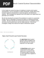 Objectives: Chapter 4: Feedback Control System Characteristics