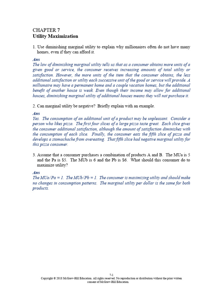 Utility Maximization Explained | PDF | Utility | Marginal Utility