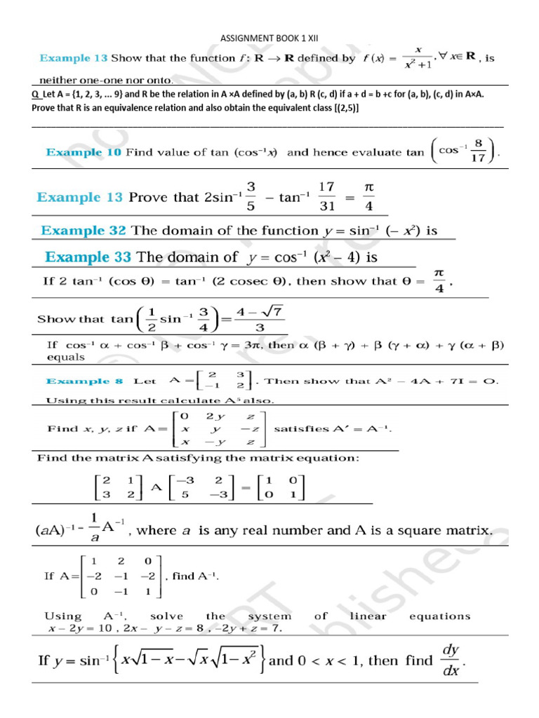 Assignment Book 1 Examplar | PDF