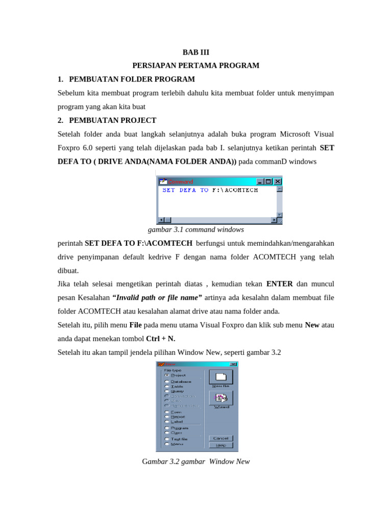 Persiapan Program di Visual Foxpro 6.0 | PDF
