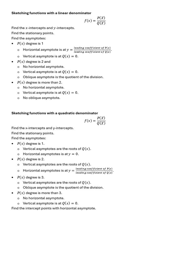 Further Math - Chapter 02 - Rational Functions and Graphs | PDF ...
