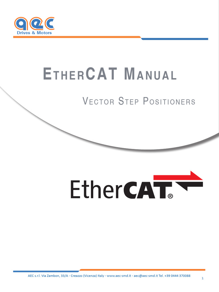 EtherCAT Manual for Vector Step Positioners | PDF | Computing ...