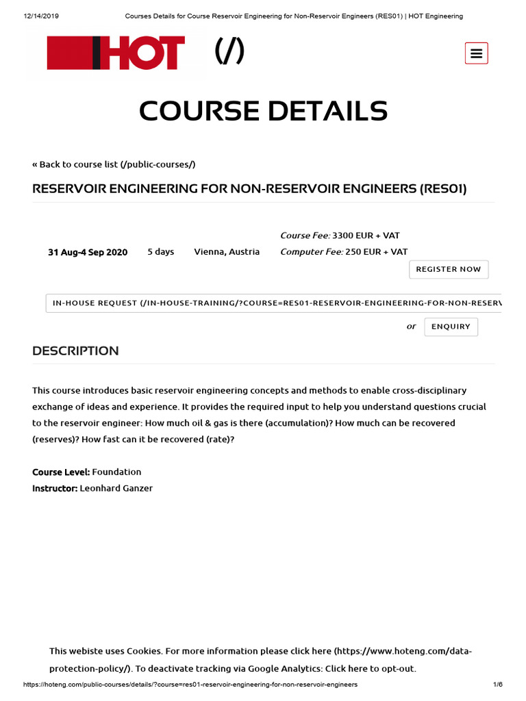 Reservoir Engineering Course Overview | PDF | Petroleum Reservoir