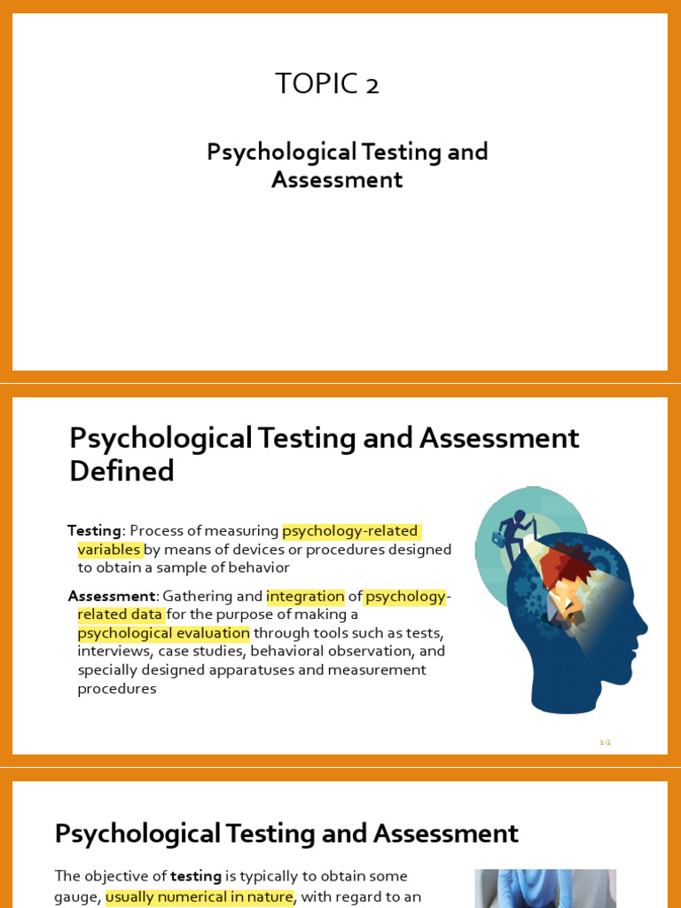 Understanding Psychological Testing & Assessment | PDF | Psychometrics ...