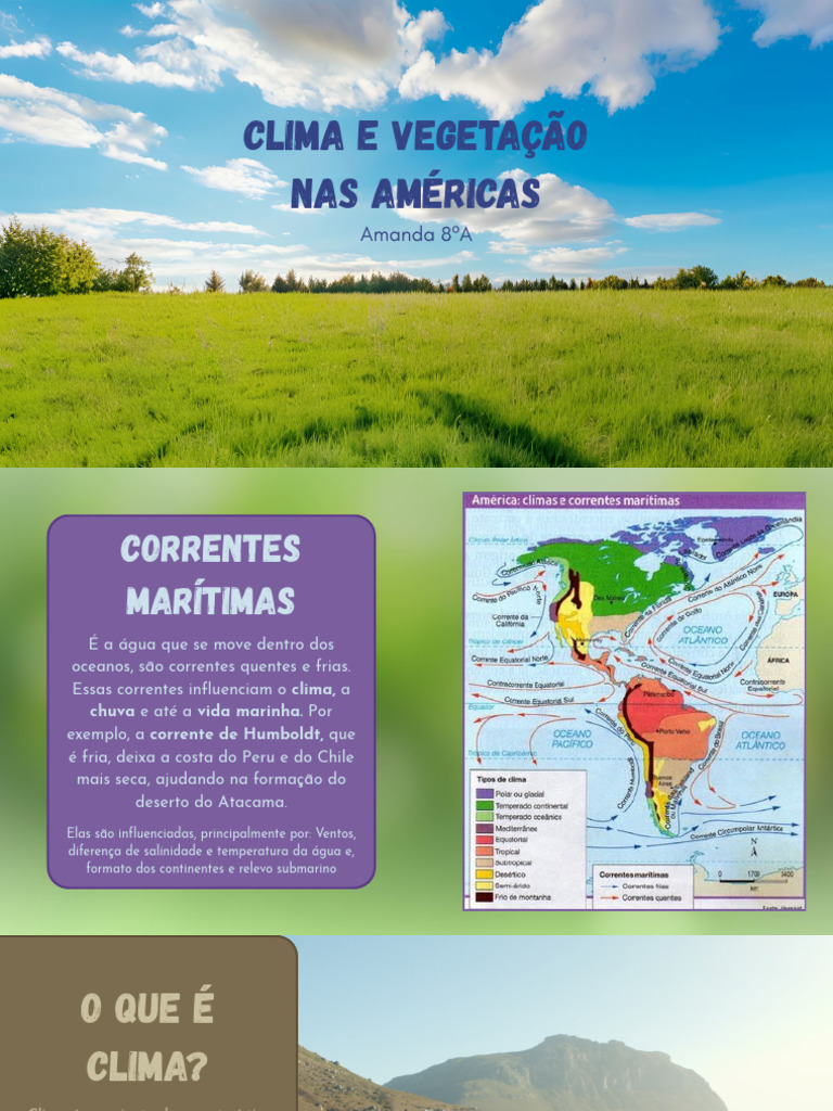 Clima e Vegetação nas Américas: Tipos e Exemplos | PDF | América do Sul ...