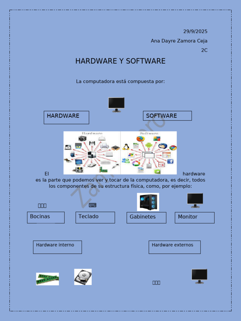 Hardware y Software en Computadoras | PDF | Hardware de la computadora ...