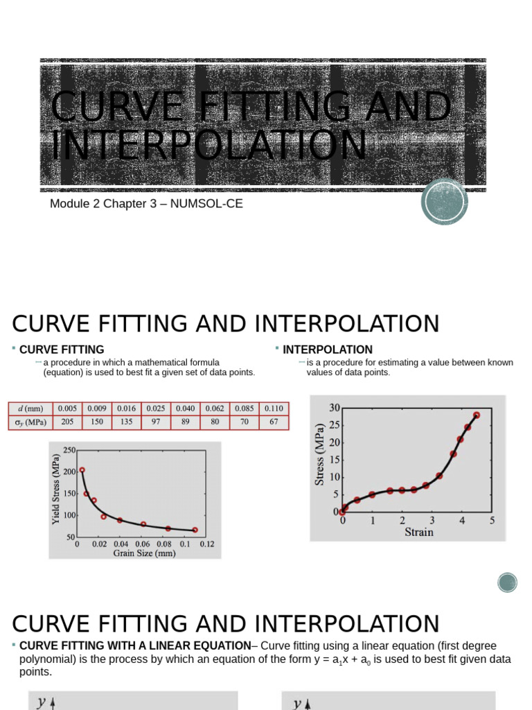 Curve Fitting and Interpolation Techniques | PDF | Interpolation ...