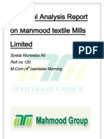 Financial Analysis Report On Mehmood Textile Mills Limited