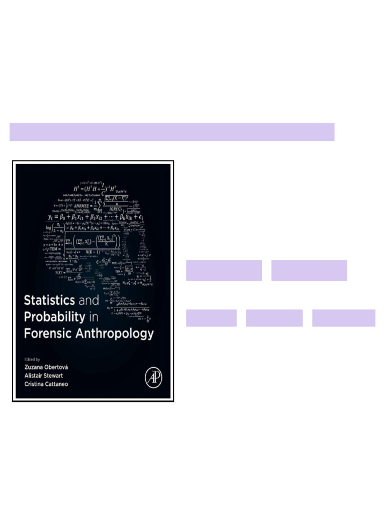 Statistics and Probability in Forensic Anthropology latest pdf 2025 | PDF