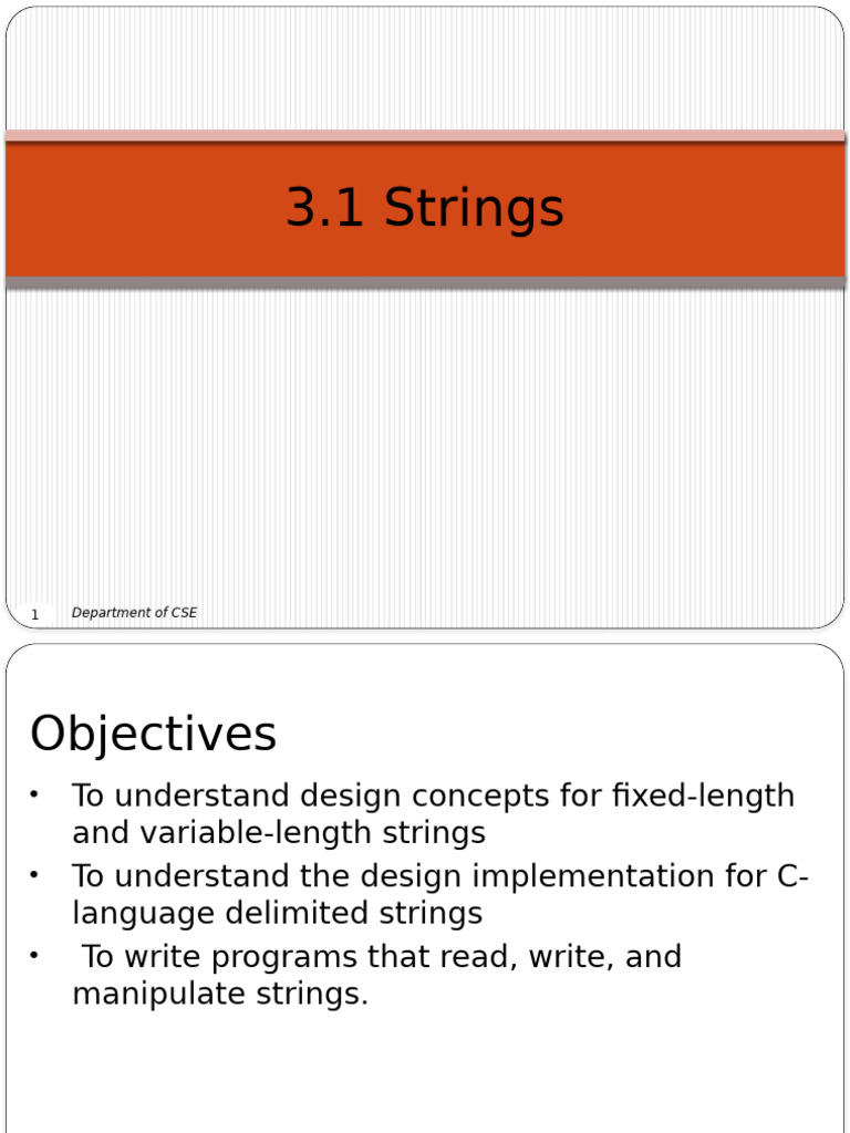 3.1 Strings | PDF | String (Computer Science) | Software Development