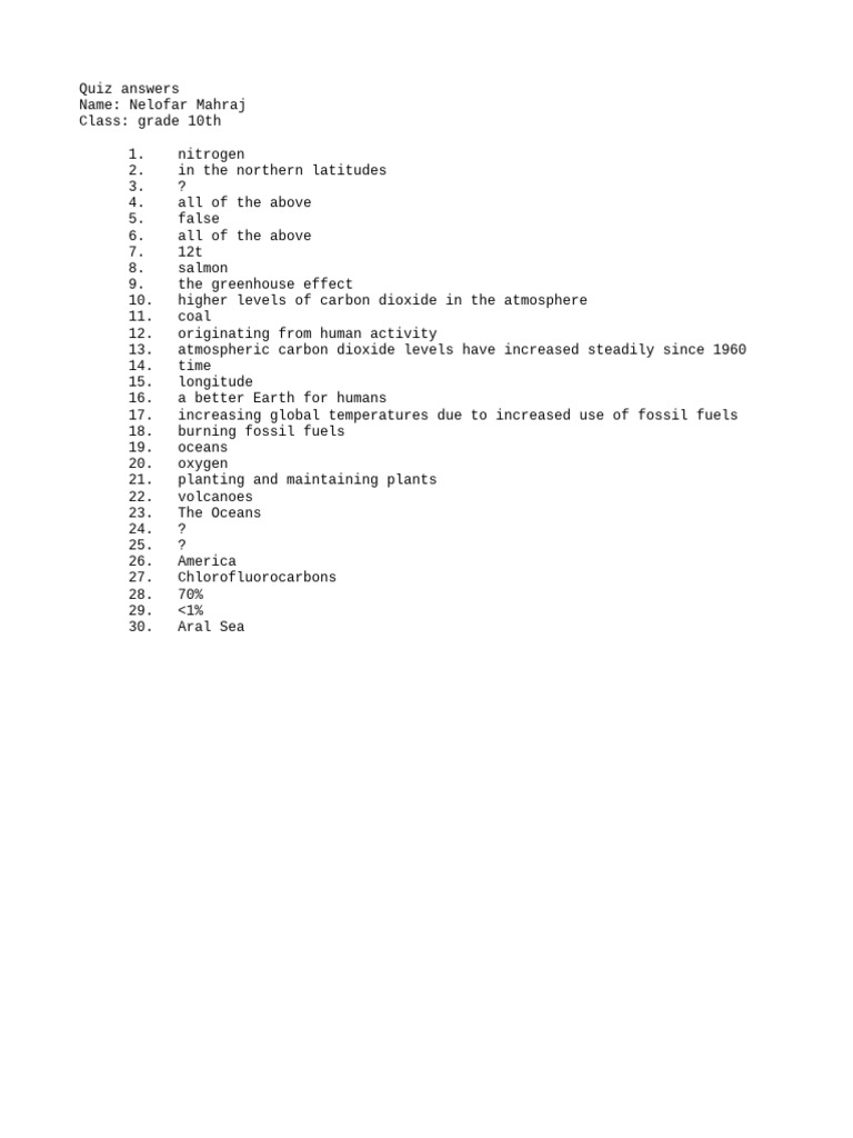 Answers | PDF