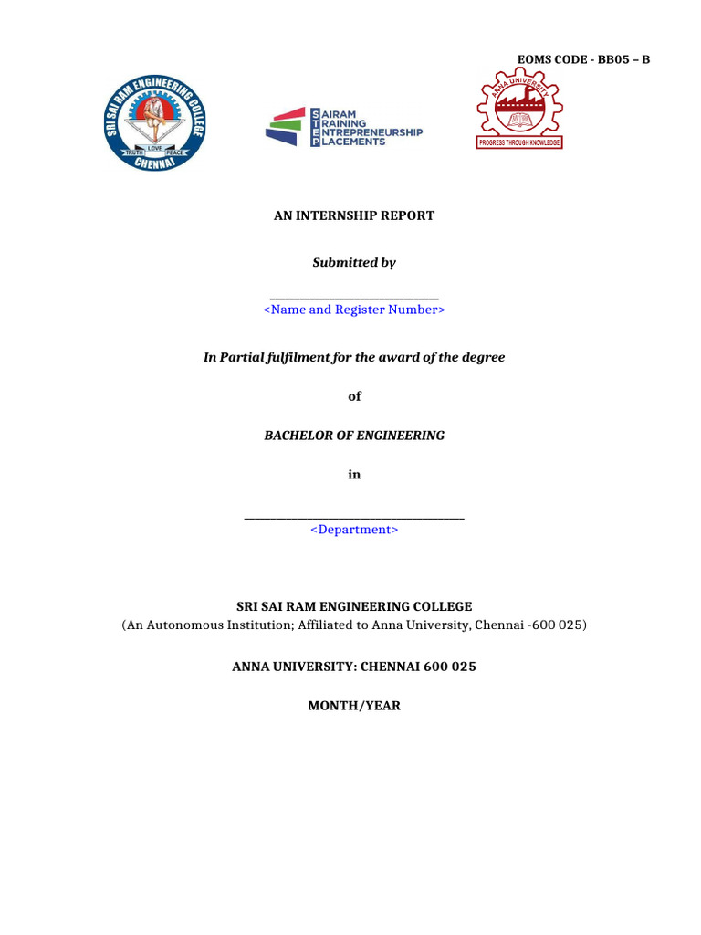 Internship Report for Engineering Degree | PDF | Leadership | Skill