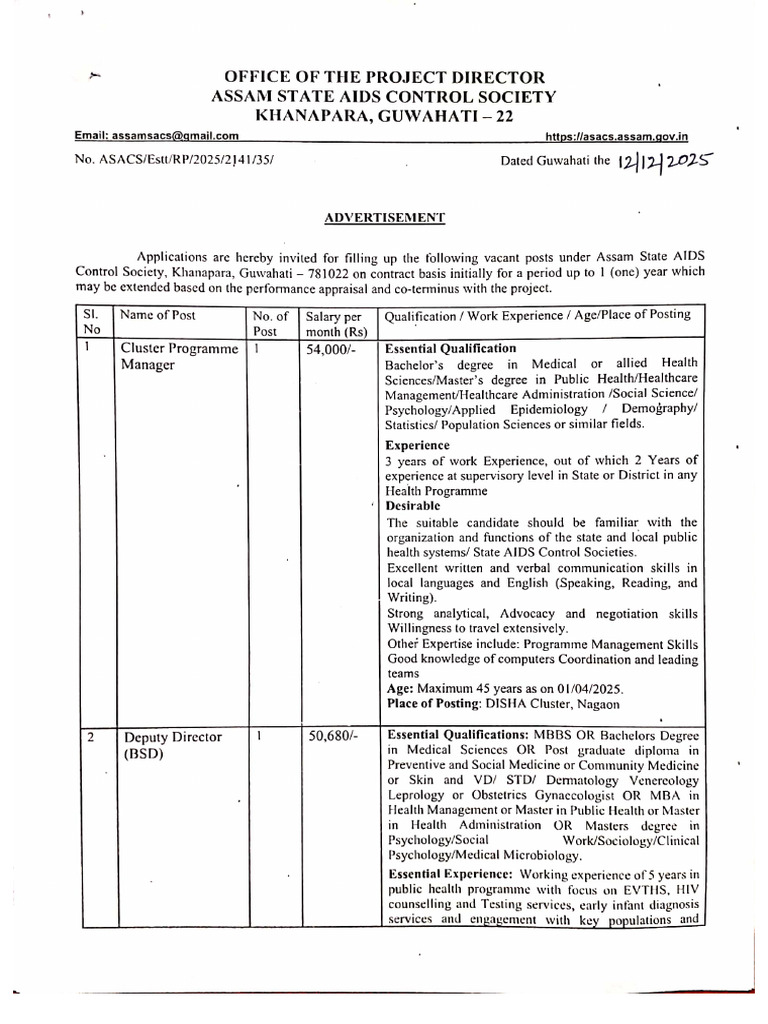 Website Adv of Various Posts | PDF