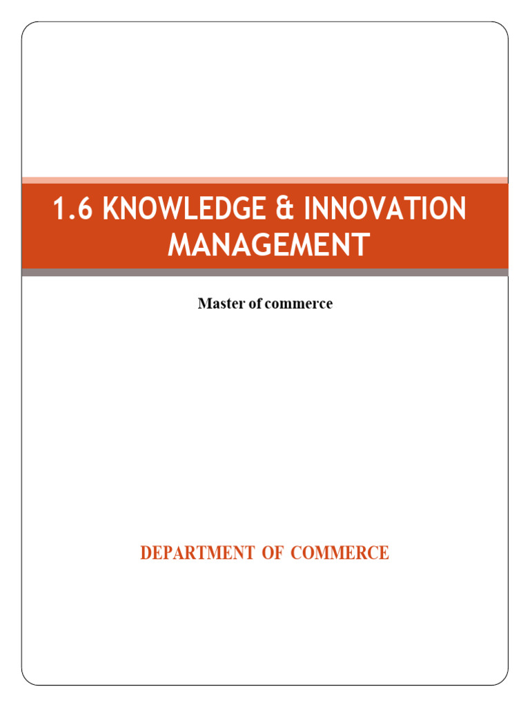 Knowledge Management in Commerce Overview | PDF | Knowledge Management ...