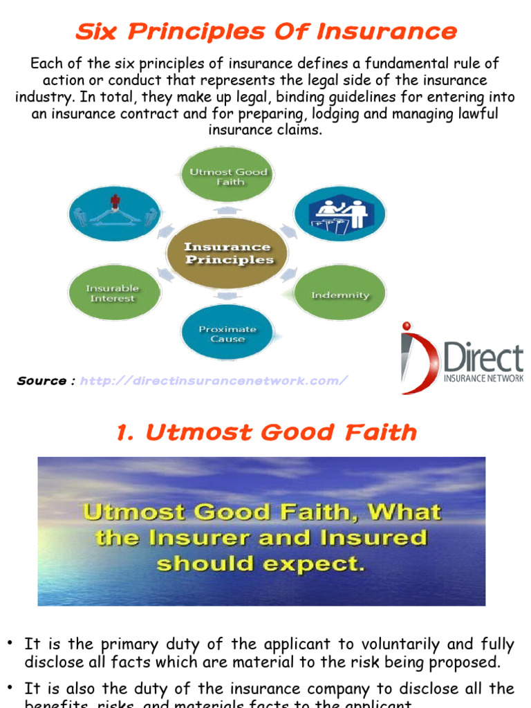 Six Key Principles of Insurance Explained | PDF | Insurance | Subrogation
