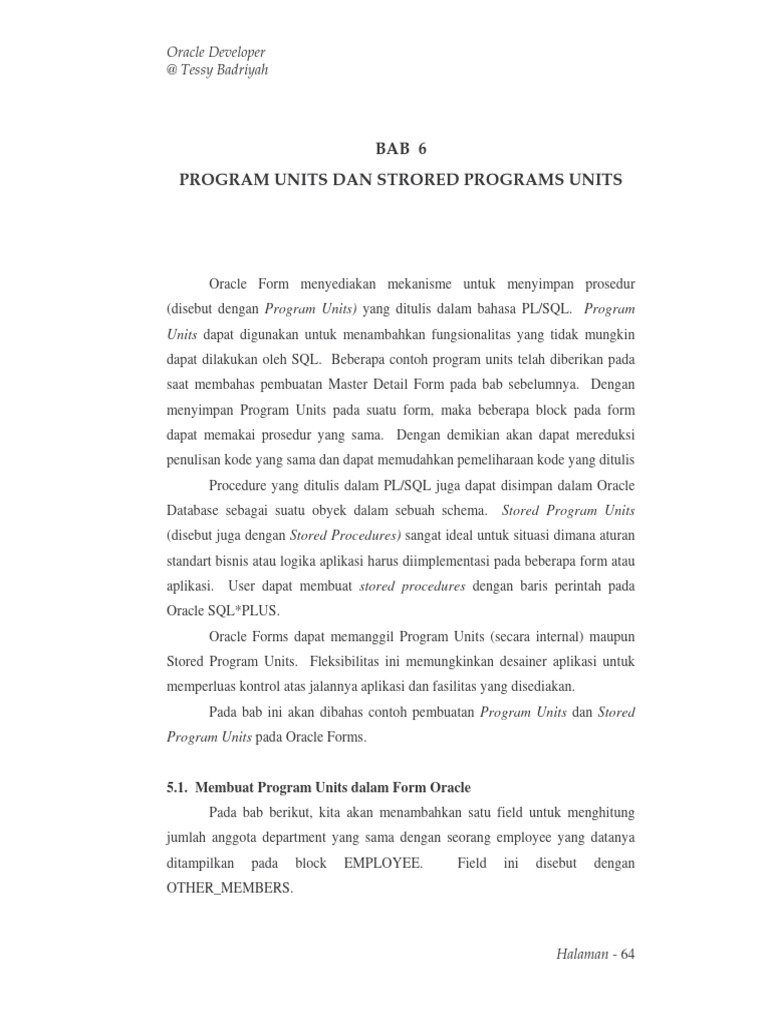 Program Units dan Stored Procedures Oracle | PDF