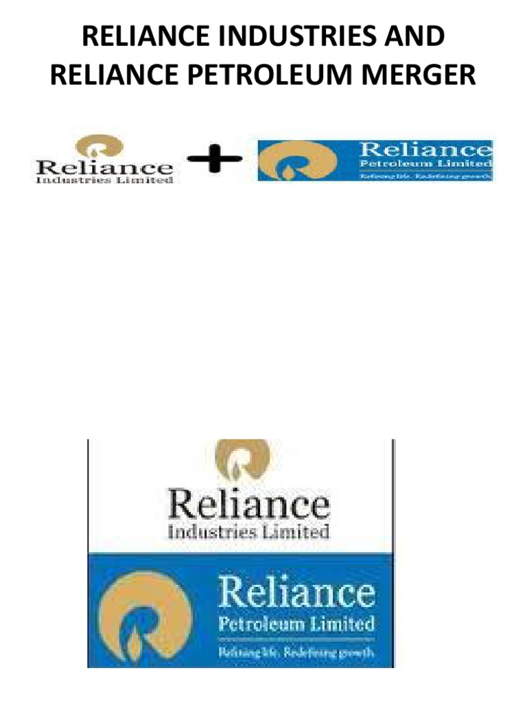 Reliance Industries and Reliance Petroleum MergerT PDF Mergers And