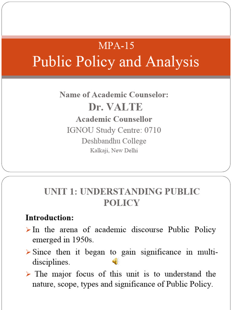 Understanding Public Policy Fundamentals | PDF | Policy | Policy Analysis