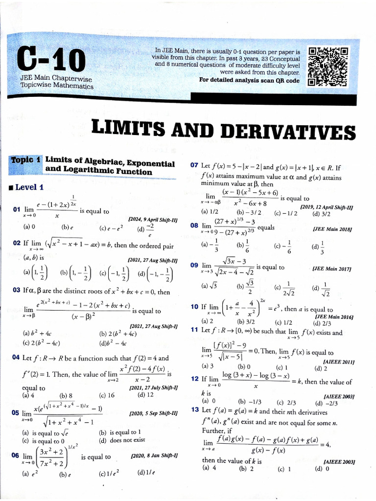 Limits and Derivative | PDF