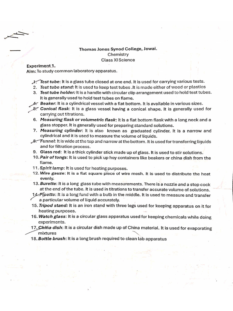 Class XI Practical Charts | PDF