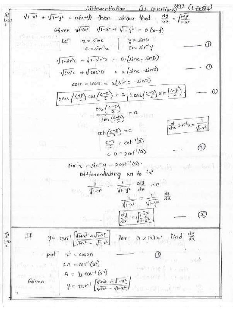 Differentiation 2a | PDF