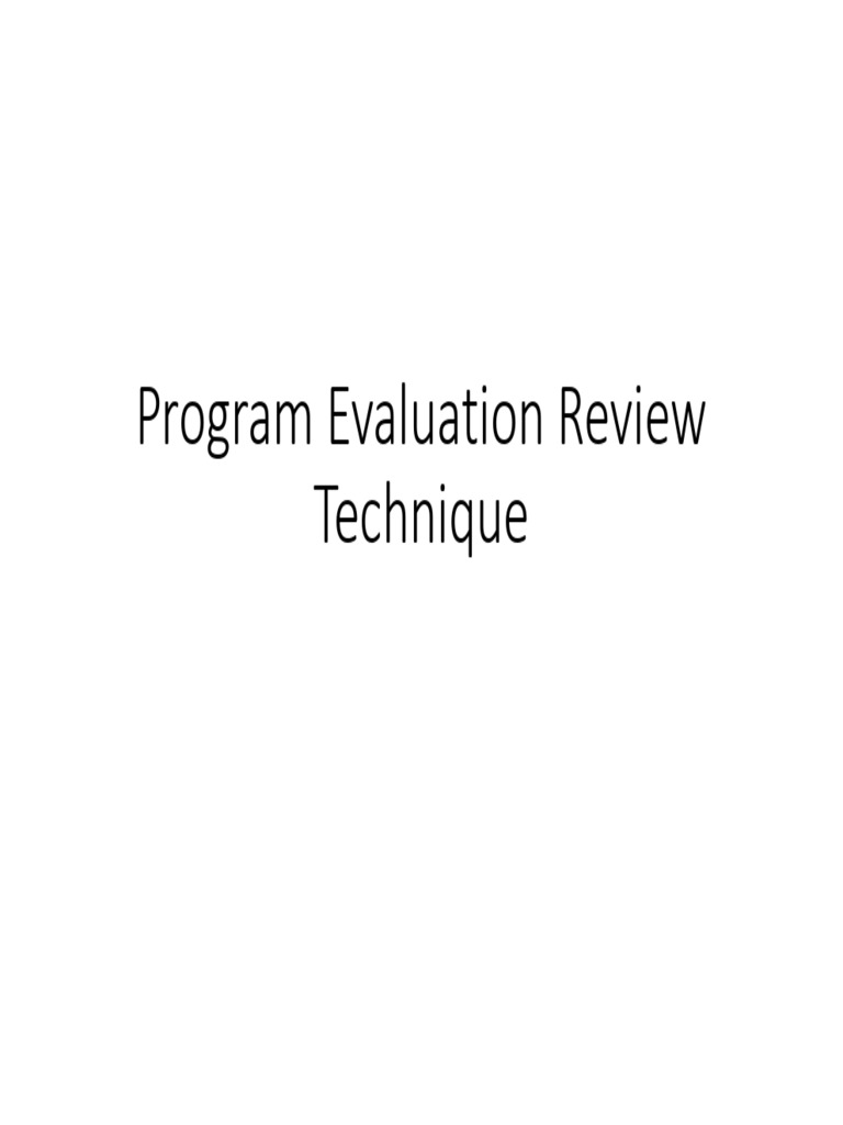 Program Evaluation Review Technique (Part II) | PDF | Statistical ...