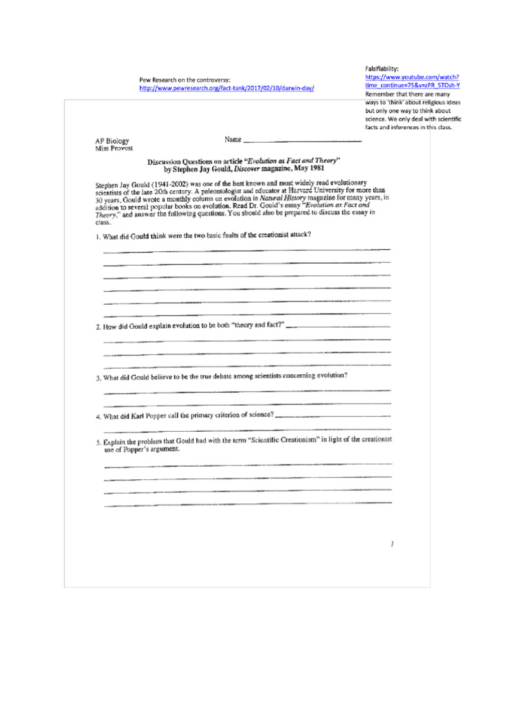 Gould+Article+and+Questions+ | PDF