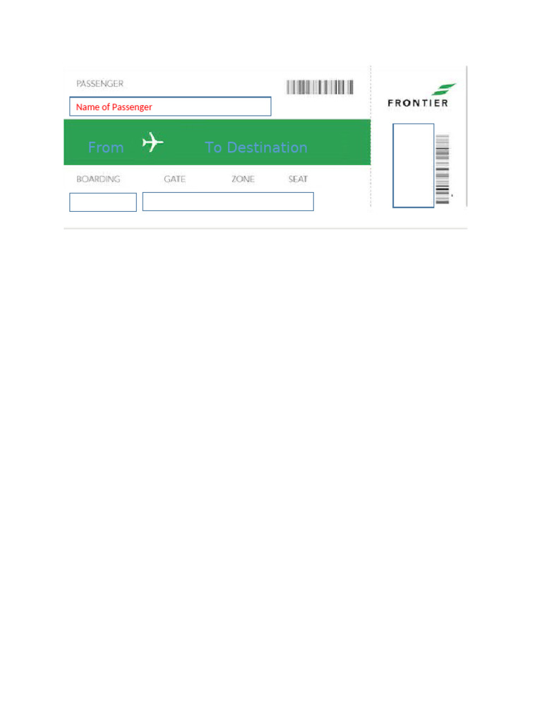 Boarding Pass Template 09 | PDF