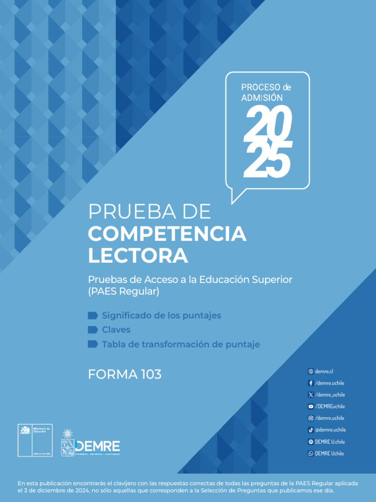 Clavijero PAES Competencia Lectora 2024 | PDF