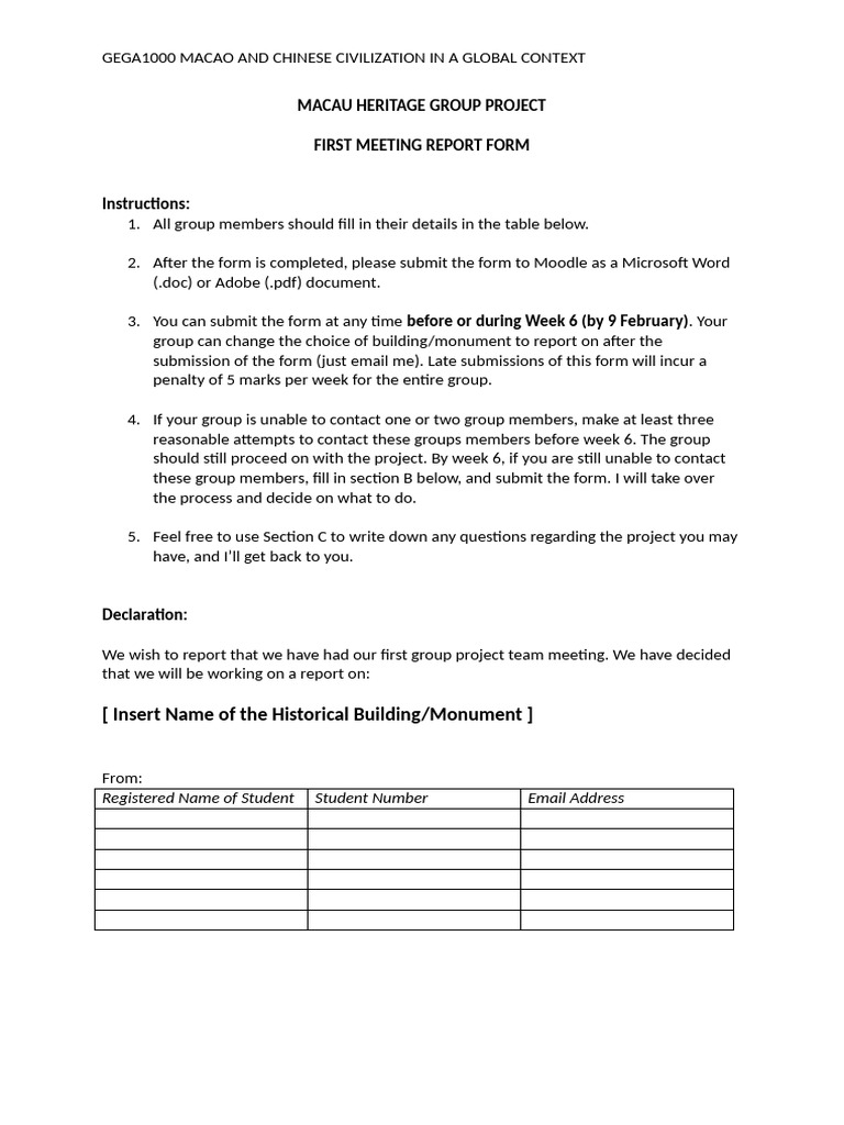 GEGA1000 Macau Project Meeting Report | PDF