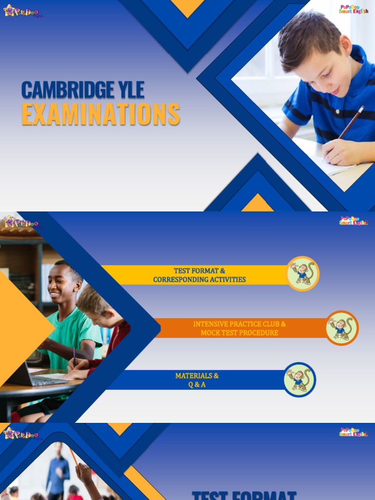 Cambridge YLE Exam Format Guide | PDF | Linguistics | Grammar