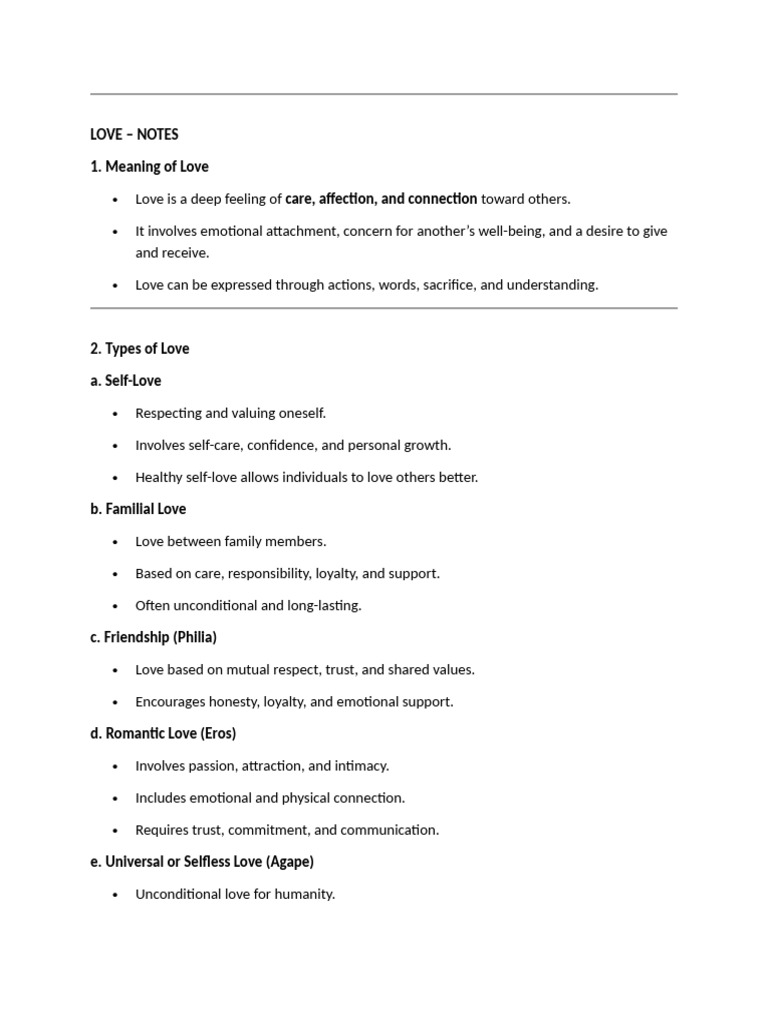 Understanding the Many Types of Love | PDF | Love | Romance (Love)