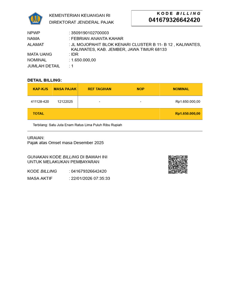 Billing Code 1767832534 | PDF