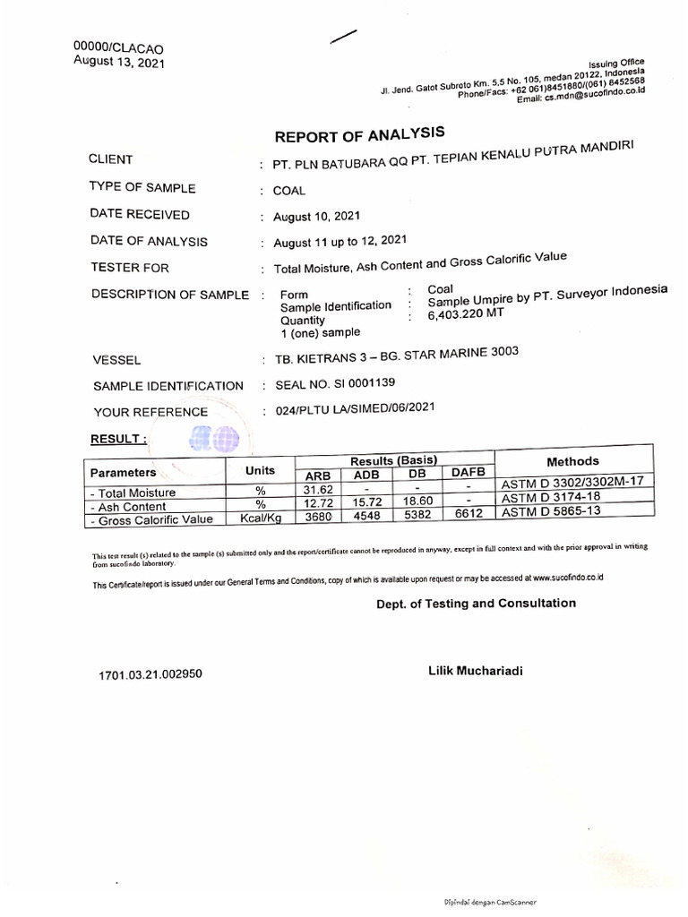 Scan Roa Sample Umpire Bg. Star Marine 3003 | PDF
