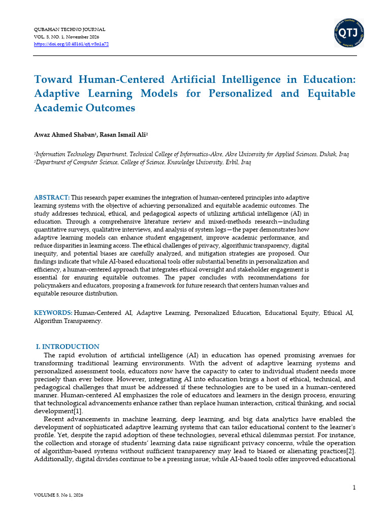Human-Centered AI in Education | PDF | Artificial Intelligence ...