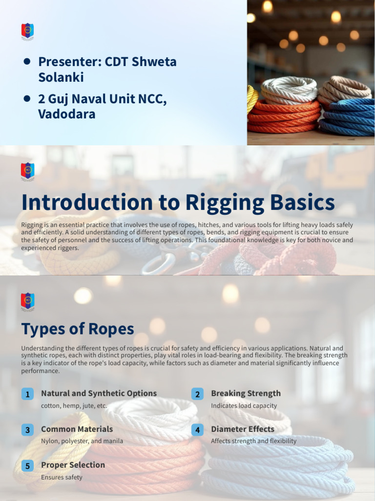 Introduction to Rigging Basics (1) | PDF | Rope | Safety