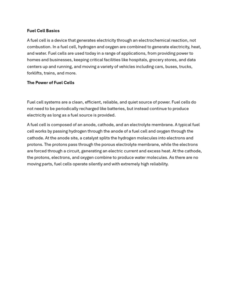 Fuel Cell Basic | PDF | Fuel Cell | Solid Oxide Fuel Cell