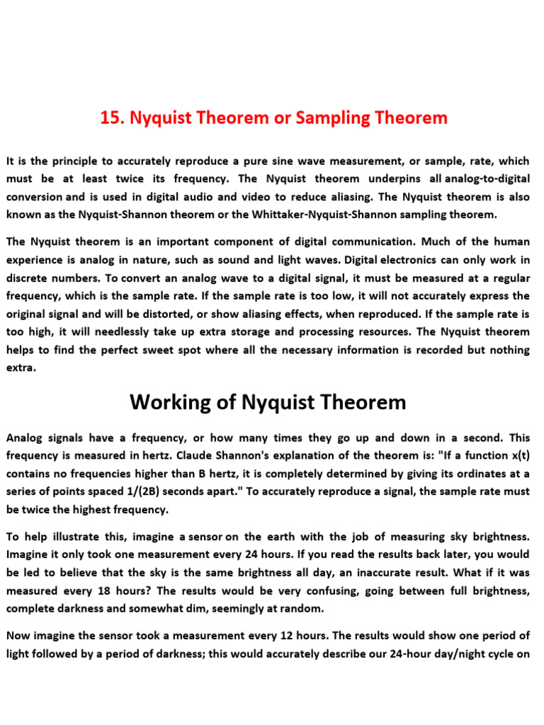 7_19 January Sampling Theorem | PDF | Sampling (Signal Processing ...