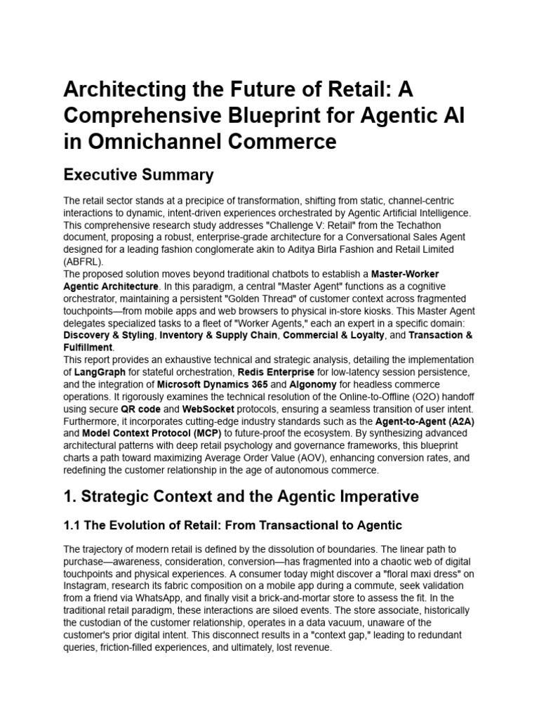 Agentic AI Blueprint for Retail Commerce | PDF | Artificial ...