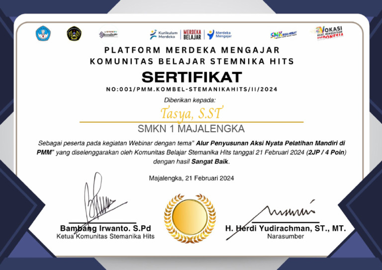 E Certificate 1 | PDF