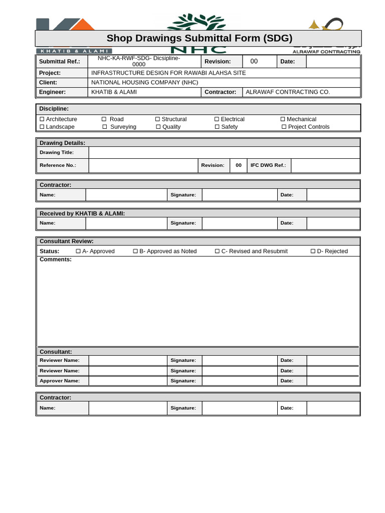 Shop Drawing Form | PDF