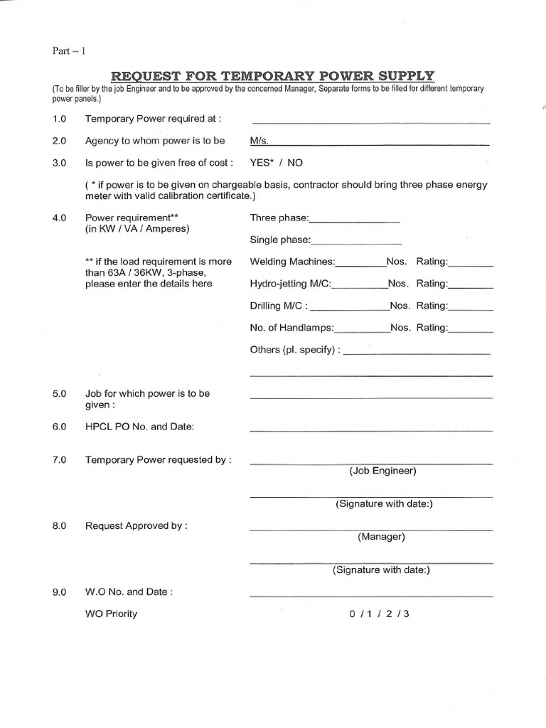 Temporary Power Supply | PDF
