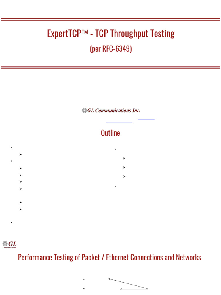ExpertTCP: TCP Throughput Testing Guide | PDF | Transmission Control ...
