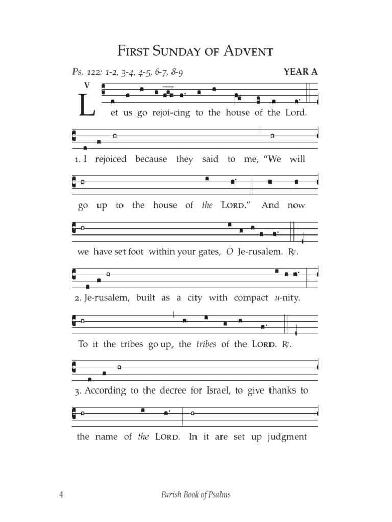 Psalms for Advent: First Sunday Guide | PDF