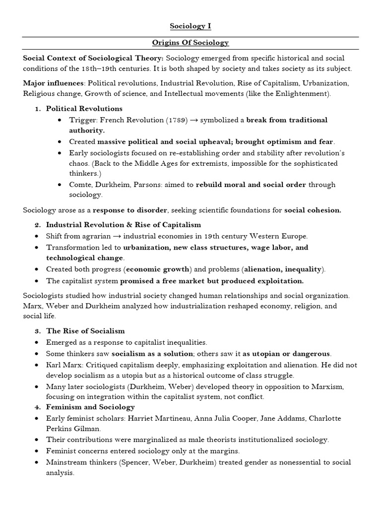 Origins and Influences of Sociology | PDF | Sociology | Positivism