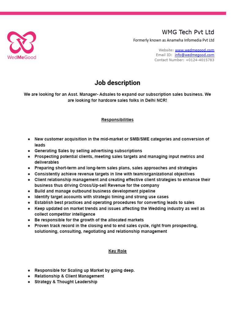 Business Development Manager | PDF | Sales | Business Development